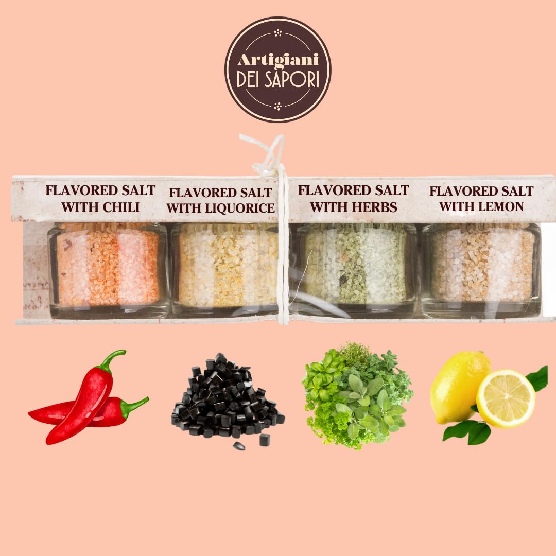 Artigiani dei Sapori, 4 Flavor Pack, Infused Sicilian Salts