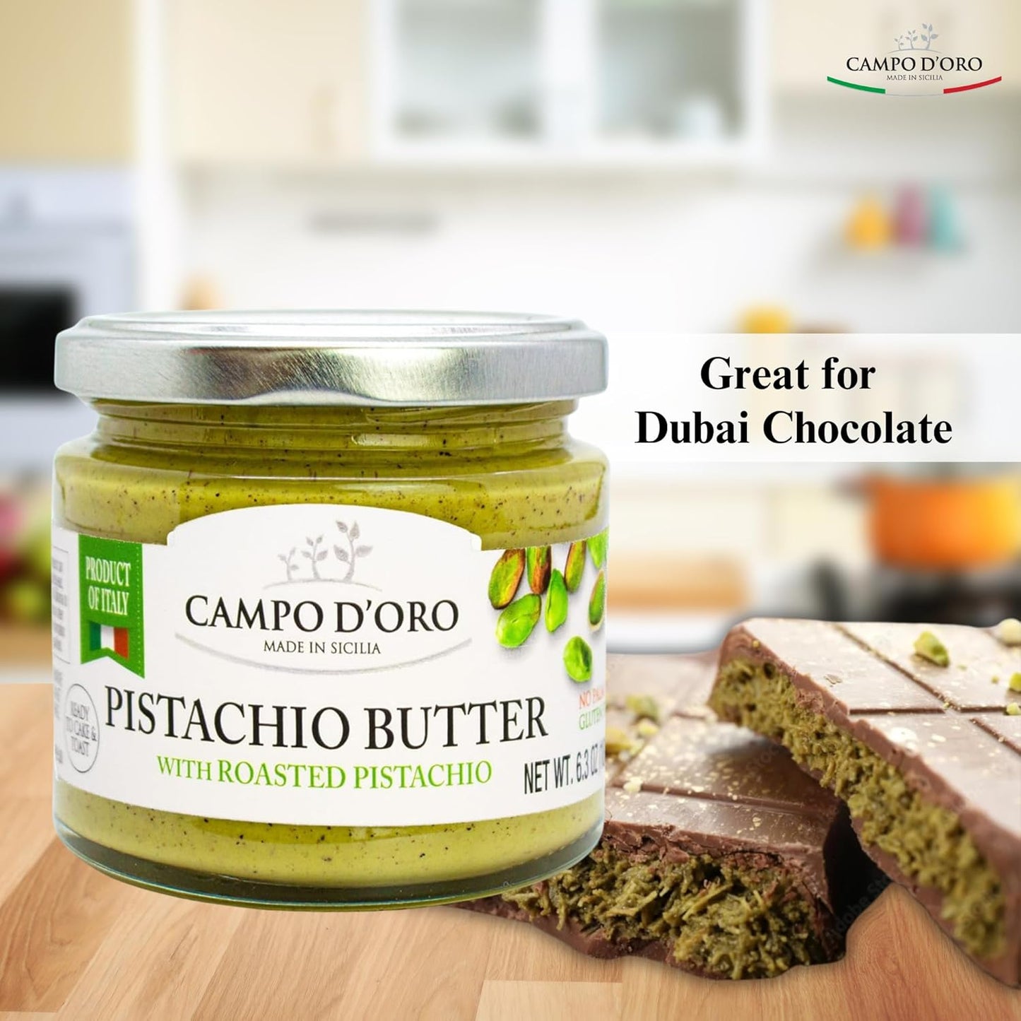 Campo D'Oro, Pistachio Butter Cream, 6.35 oz