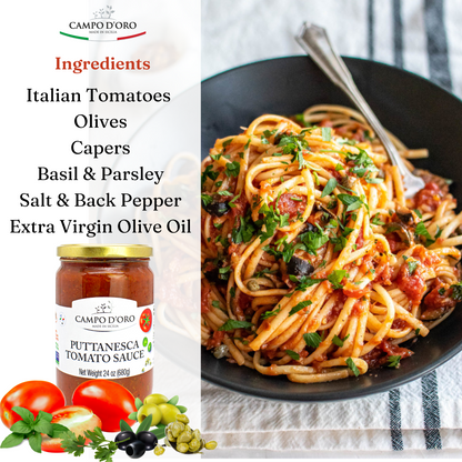 Campo D'Oro, Puttanesca Tomato Sauce, 24 oz