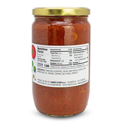Campo D'Oro, Puttanesca Tomato Sauce, 24 oz