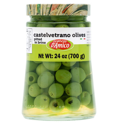 Fratelli D'Amico, Castelvetrano olive (Pitted), Family-Size . 24oz, (700 g)