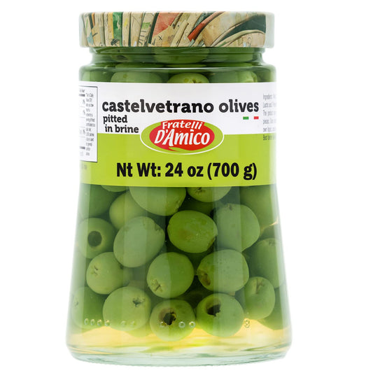 Fratelli D'Amico, Castelvetrano olive (Pitted), Family-Size . 24oz, (700 g)