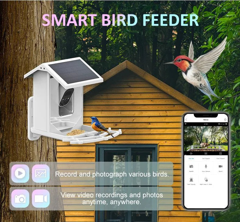 Style Loft Collection CyberStyle ChirpAlert Solar Smart AI Feeder Cam
