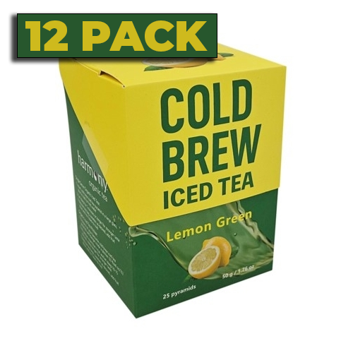 Harmony - LEMON GREEN COLD BREW ICED TEA 25 BAGS - 12 PACK CASE