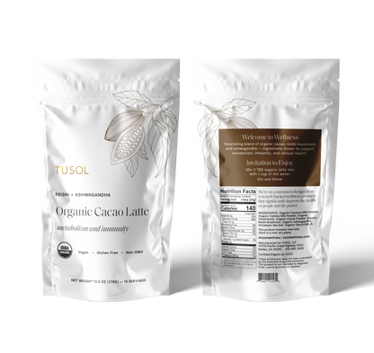 TUSOL Wellness Organic Cacao Latte Mix | 14 Lattes
