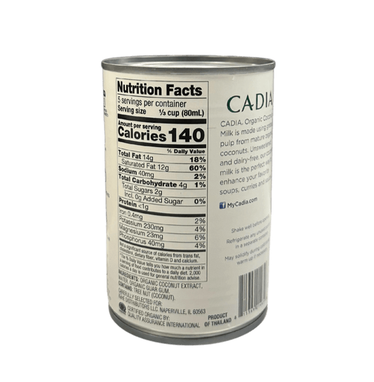 Coconut Milk, Organic, Unsweetened