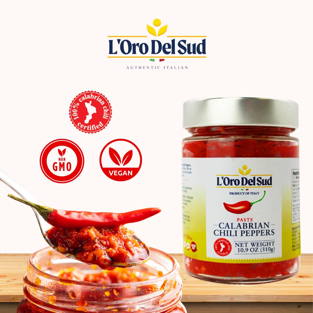 L'Oro Del Sud, Calabrian Chili Pepper Paste, 10.9 oz (310 g)