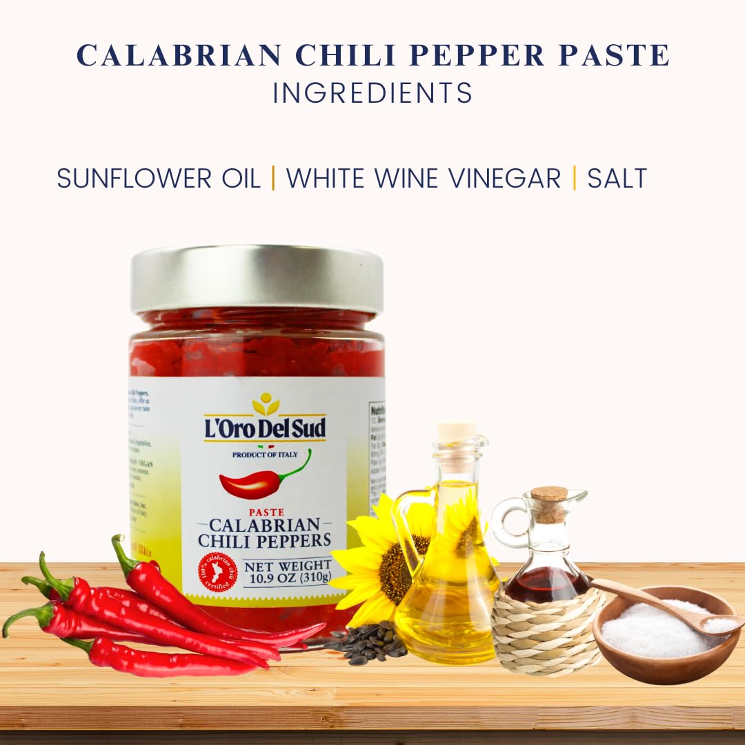 L'Oro Del Sud, Calabrian Chili Pepper Paste, 10.9 oz (310 g)
