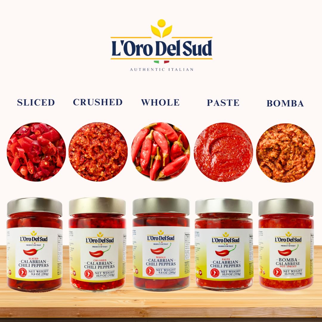 L'Oro Del Sud, Calabrian Chili Pepper Paste, 10.9 oz (310 g)
