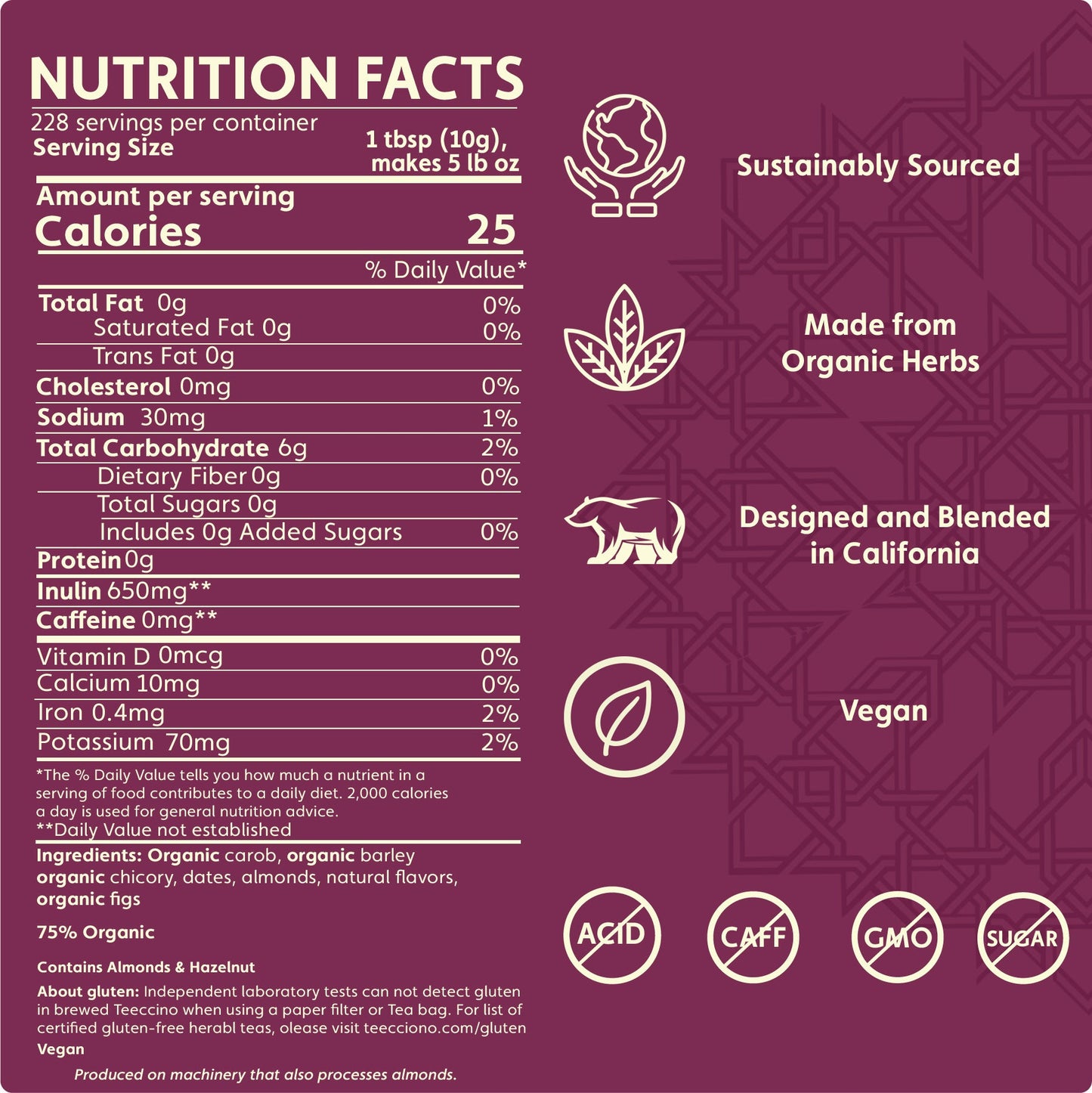 Caramel Nut Chicory Herbal Coffee