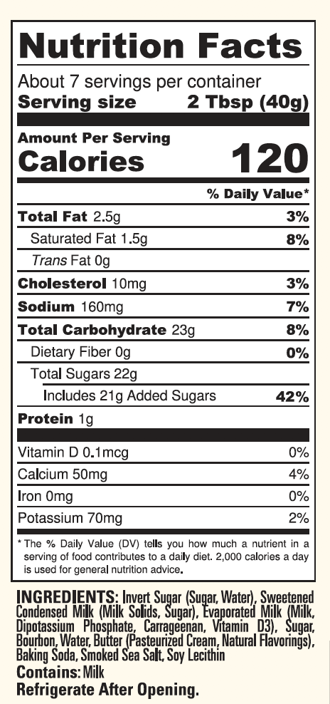 Caramel Sauce – Bourbon Smoked Sea Salt & Bourbon
