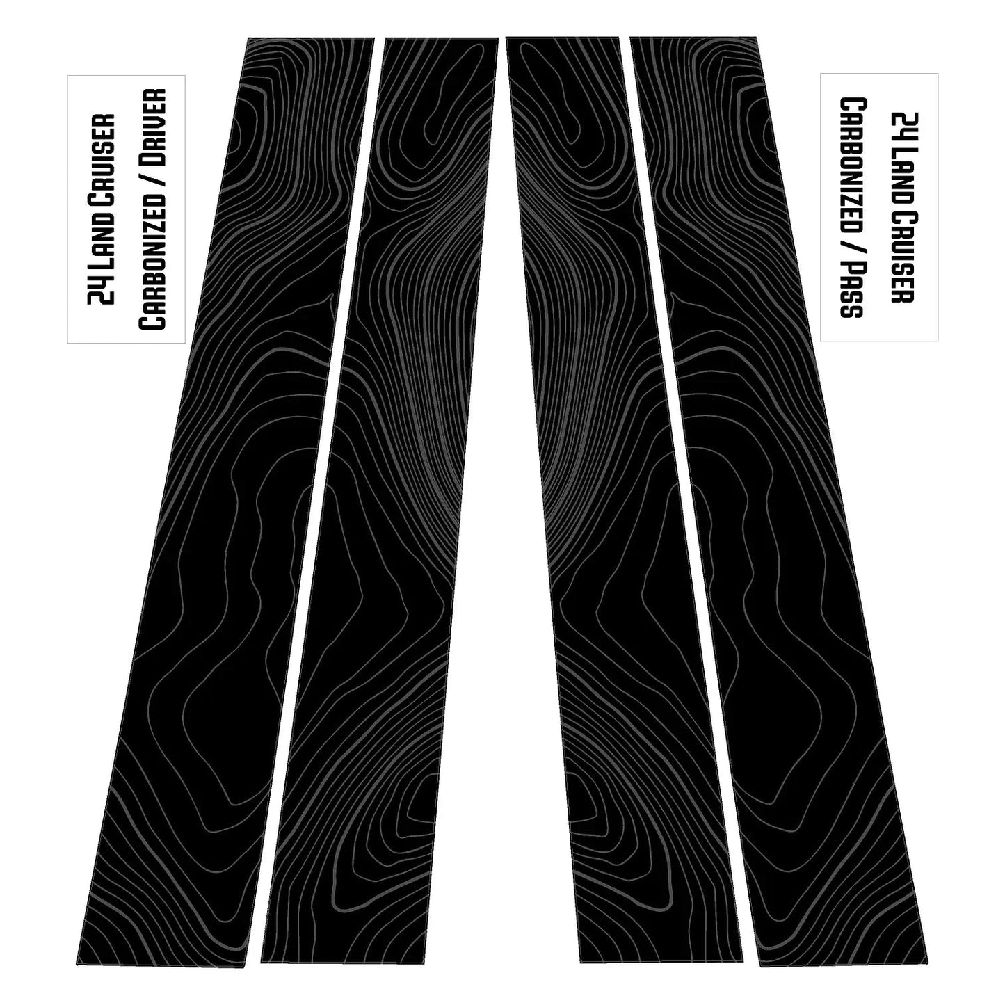 Topographic B Pillar Overlays - 2024+ Land Cruiser / GX 550