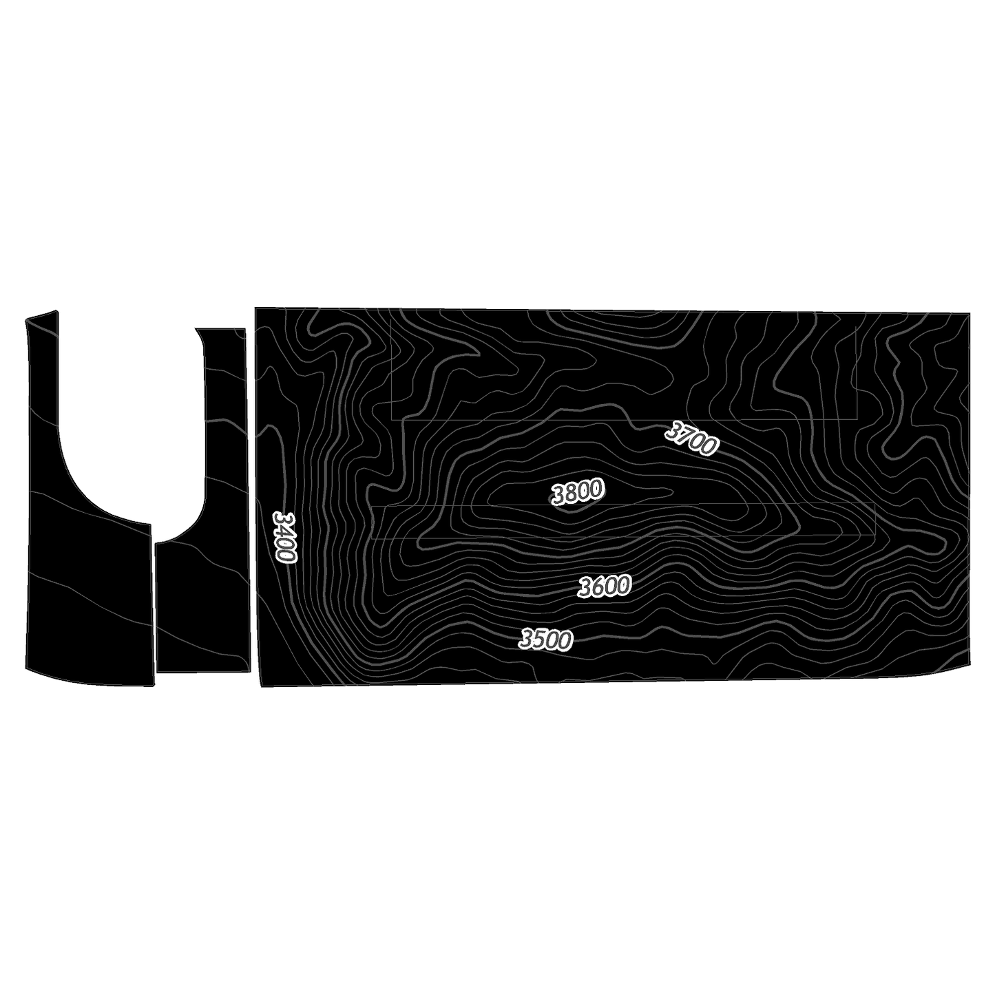 Topo 3 Piece Dash Kit (Printed Series) - 2021+ Bronco