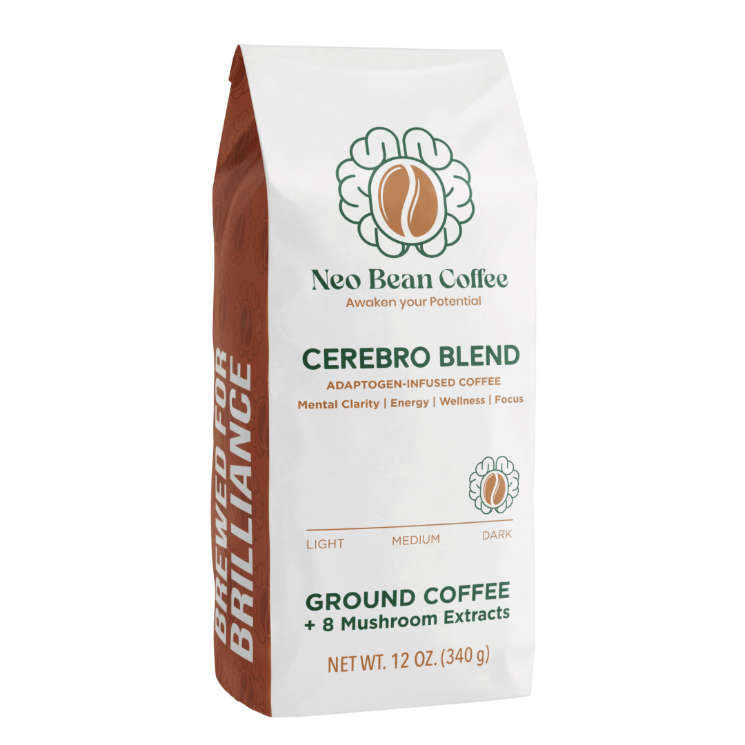 Neobean Cerebro Blend - Mushroom Coffee - Specialty Coffee with 8 Adaptogens