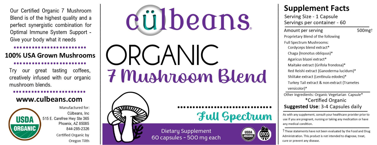 Organic 7 Mushroom Blend