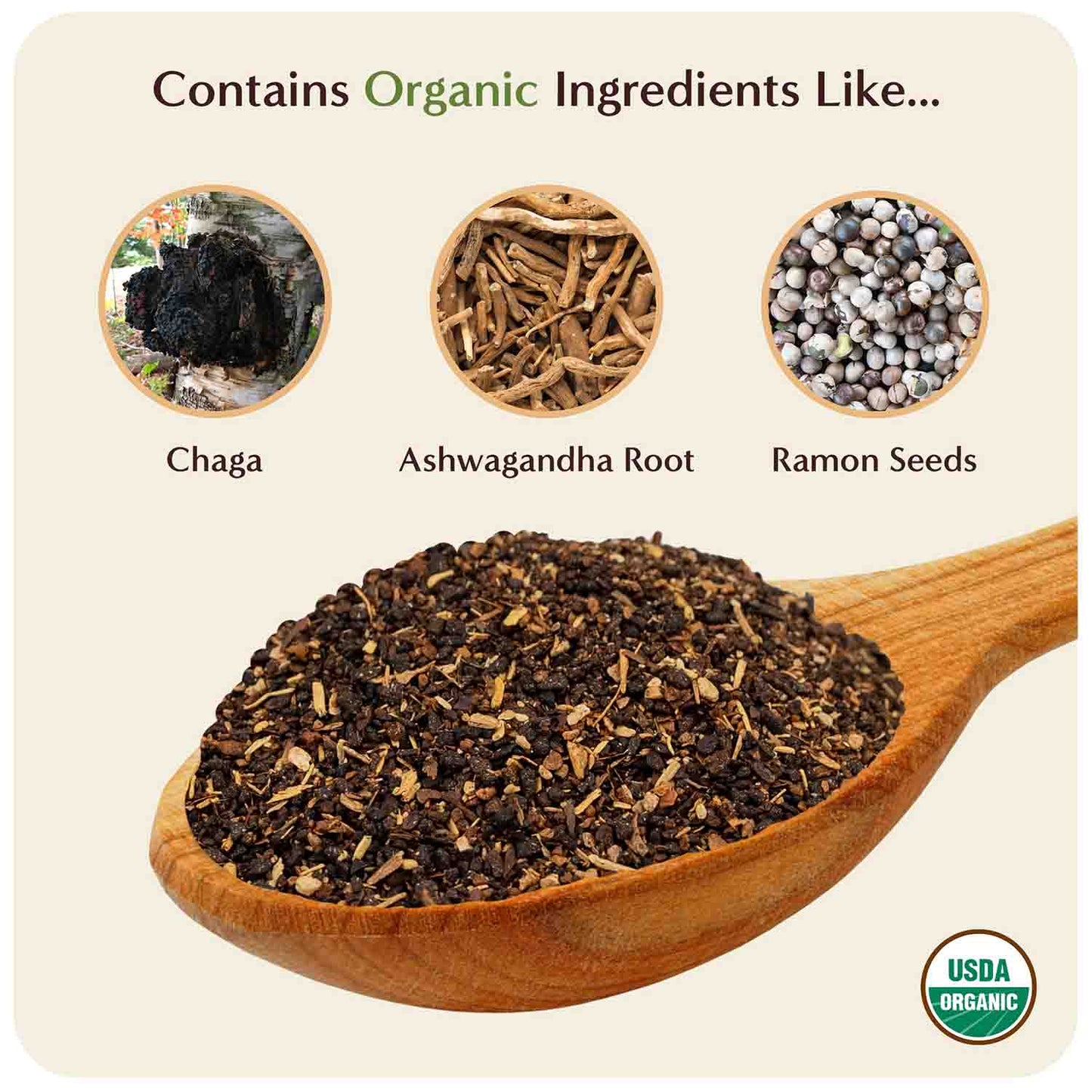 Chaga Ashwagandha Butterscotch Cream Mushroom Herbal Coffee