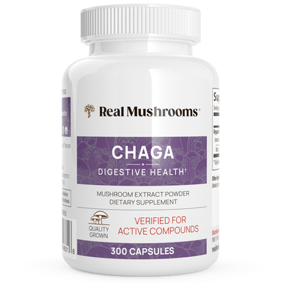 Organic Chaga Extract Capsules by Real Mushrooms