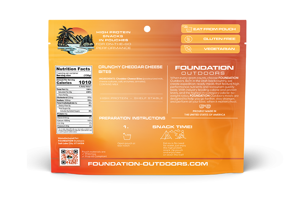 FOUNDATION Outdoors Cheddar Cheese Bites