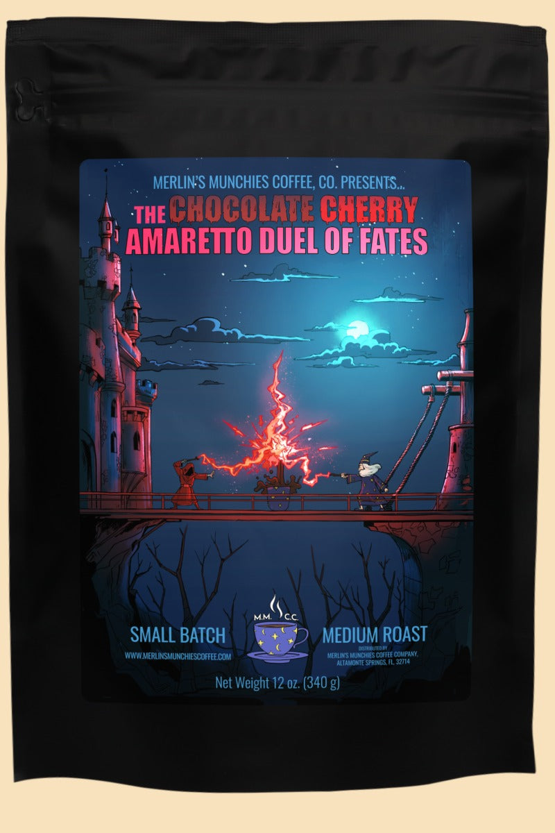DECAF Chocolate Cherry Amaretto Duel of Fates 12 oz