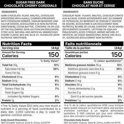 Andy Anand Belgian Dark Chocolate Cherry Cordials, 25 pc – Vegan, 60% Cocoa Butter, Rich Liquid Center, Birthday & Valentine's Gift Box