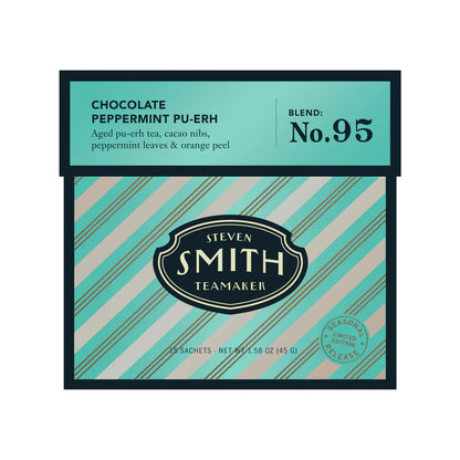 SMITH TEAMAKER - CHOCOLATE PEPPERMINT PU-ERH BLEND NO. 95 (15 TEA BAGS, 1.58 OZ)
