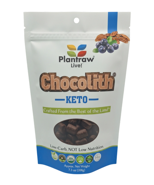 Chocolith® - Keto (7.3oz) - Vegan, Organic, Gluten-Free, 0g Refined Carbs. 1.5g Net Carbs.