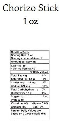 Chorizo Jerky Stick