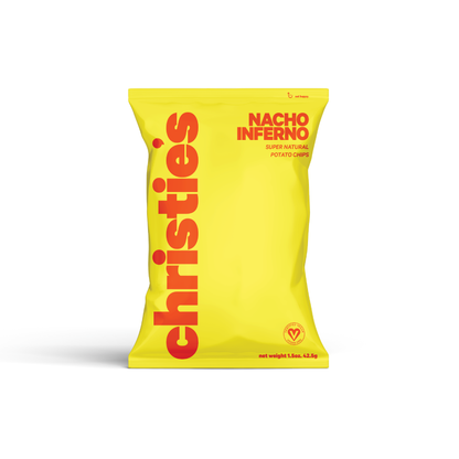 Christie's Nacho Inferno Potato Chips Bag - 6 bags x 1.5oz case