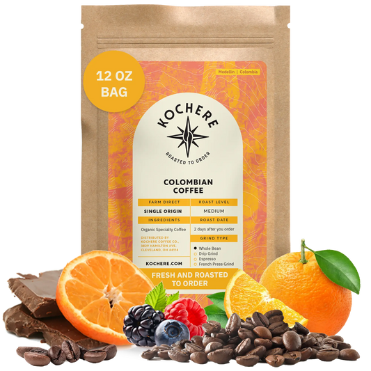 Kochere Coffee Colombian Medellin Single Origin Medium Roast - Dried Orange, Berry Notes