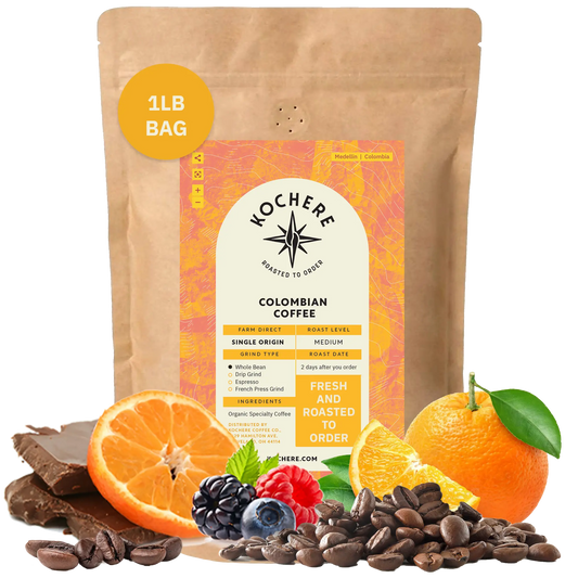 Kochere Coffee Colombian Medellin Single Origin Medium Roast - Dried Orange, Berry Notes