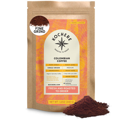 Kochere Coffee Colombian Medellin Single Origin Medium Roast - Dried Orange, Berry Notes