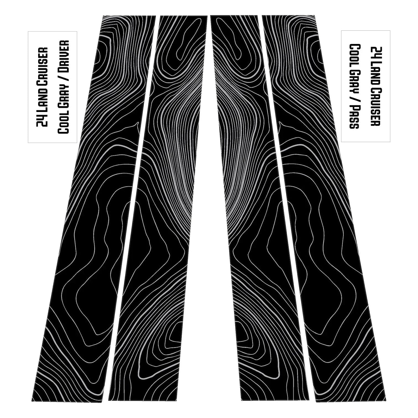 Topographic B Pillar Overlays - 2024+ Land Cruiser / GX 550
