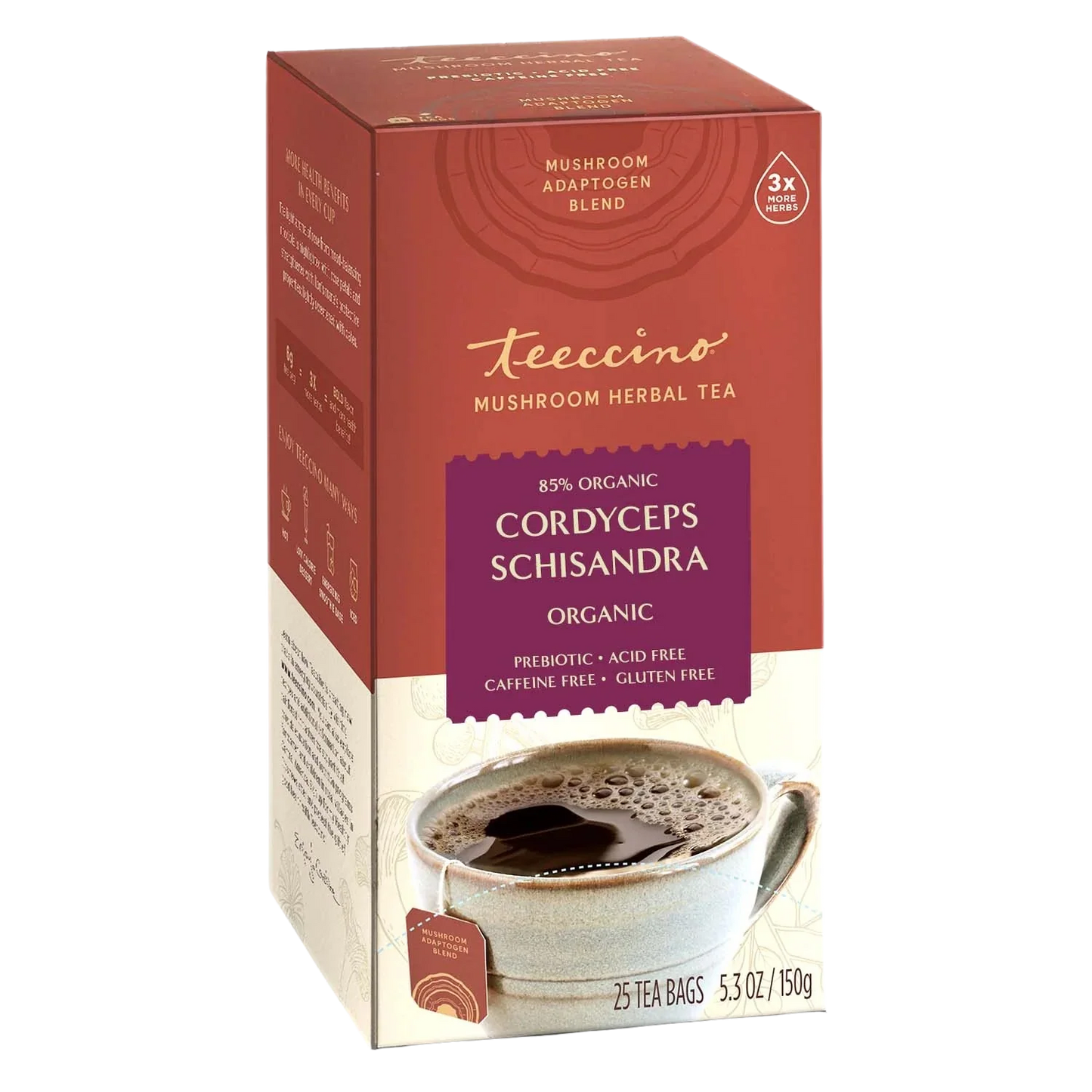 Cordyceps Schisandra Cinnamon Berry Mushroom Herbal Tea