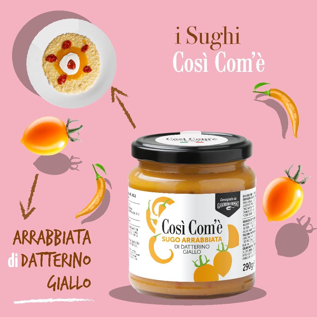 Così Com’è, Yellow Arrabbiata Pasta Sauce – 10.23 oz (290 g)