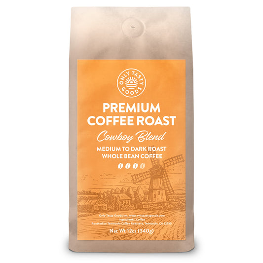 Cowboy Blend Medium to Dark Roast Whole Bean Coffee, Speciality Coffee Beans, Fresh Roasted