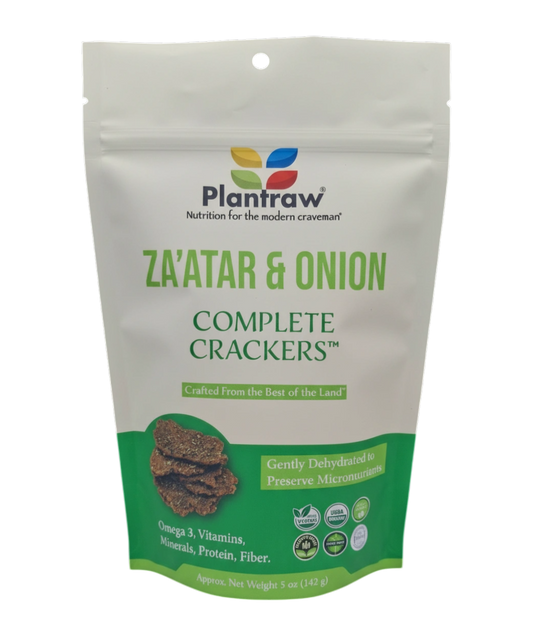 Complete Crackers - ZA'ATAR & ONION (5.1oz): Gluten-Free, Dehydrated