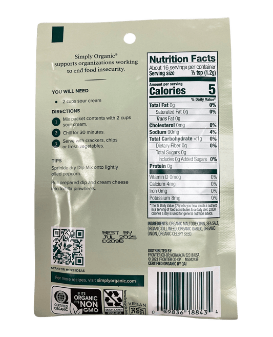 Dip Mix, Creamy Dill