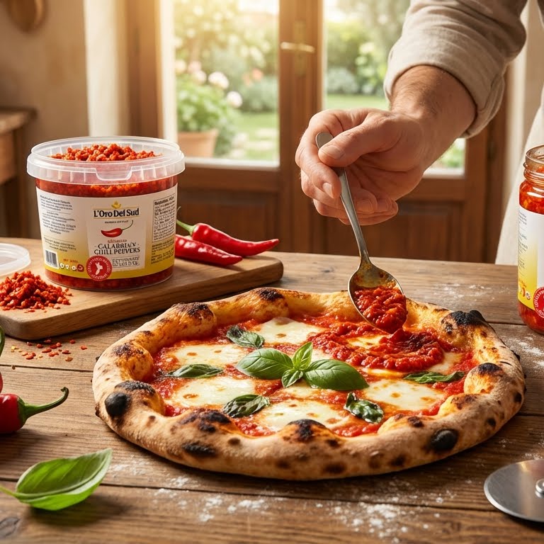 L’Oro Del Sud, Crushed Calabrian Chili Peppers, 2.2 lb (1 kg)