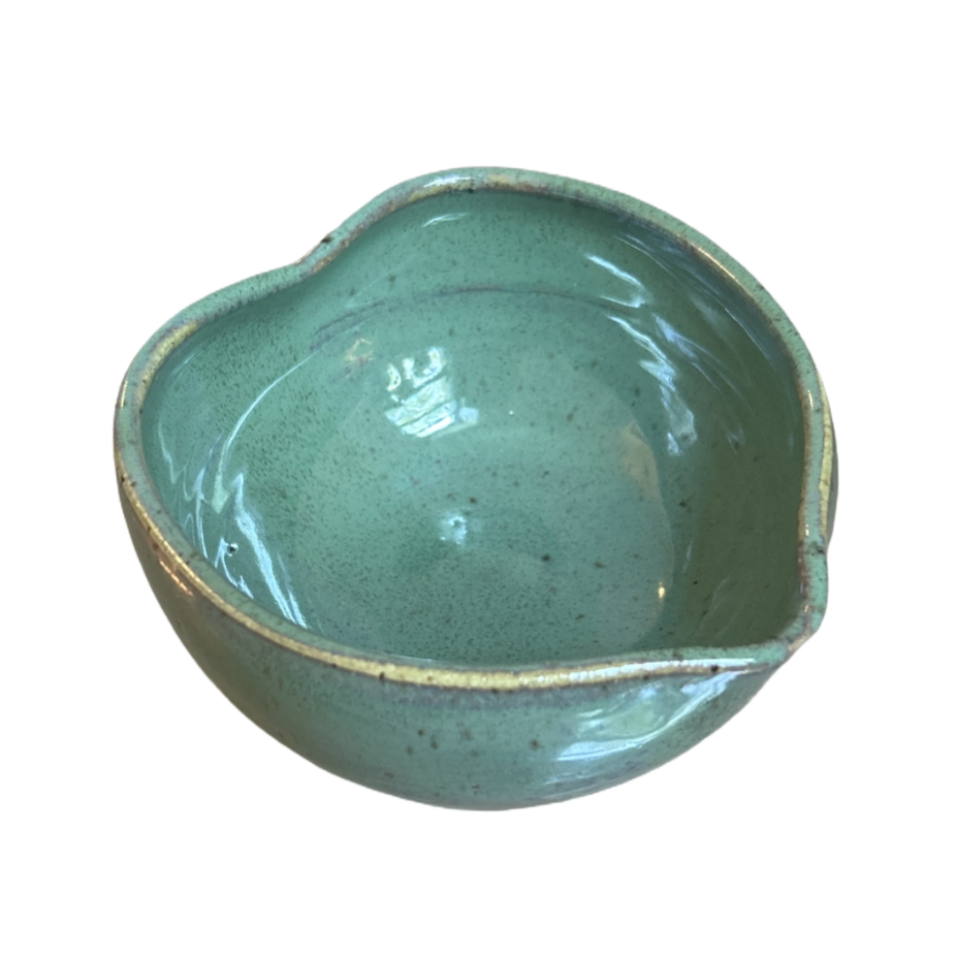 Handcrafted Heart-Shaped Matcha Bowl