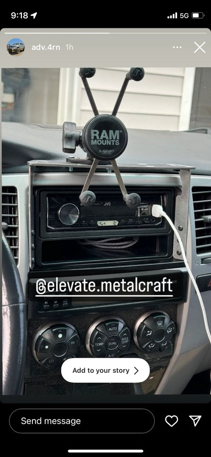 2003-2009 Toyota 4runner (4th Gen) Accessory Dash Mount Molle AMP Phone Tablet Radios Overlanding