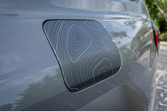 Topographic Map Fuel Door Overlay - 2025+ 4Runner
