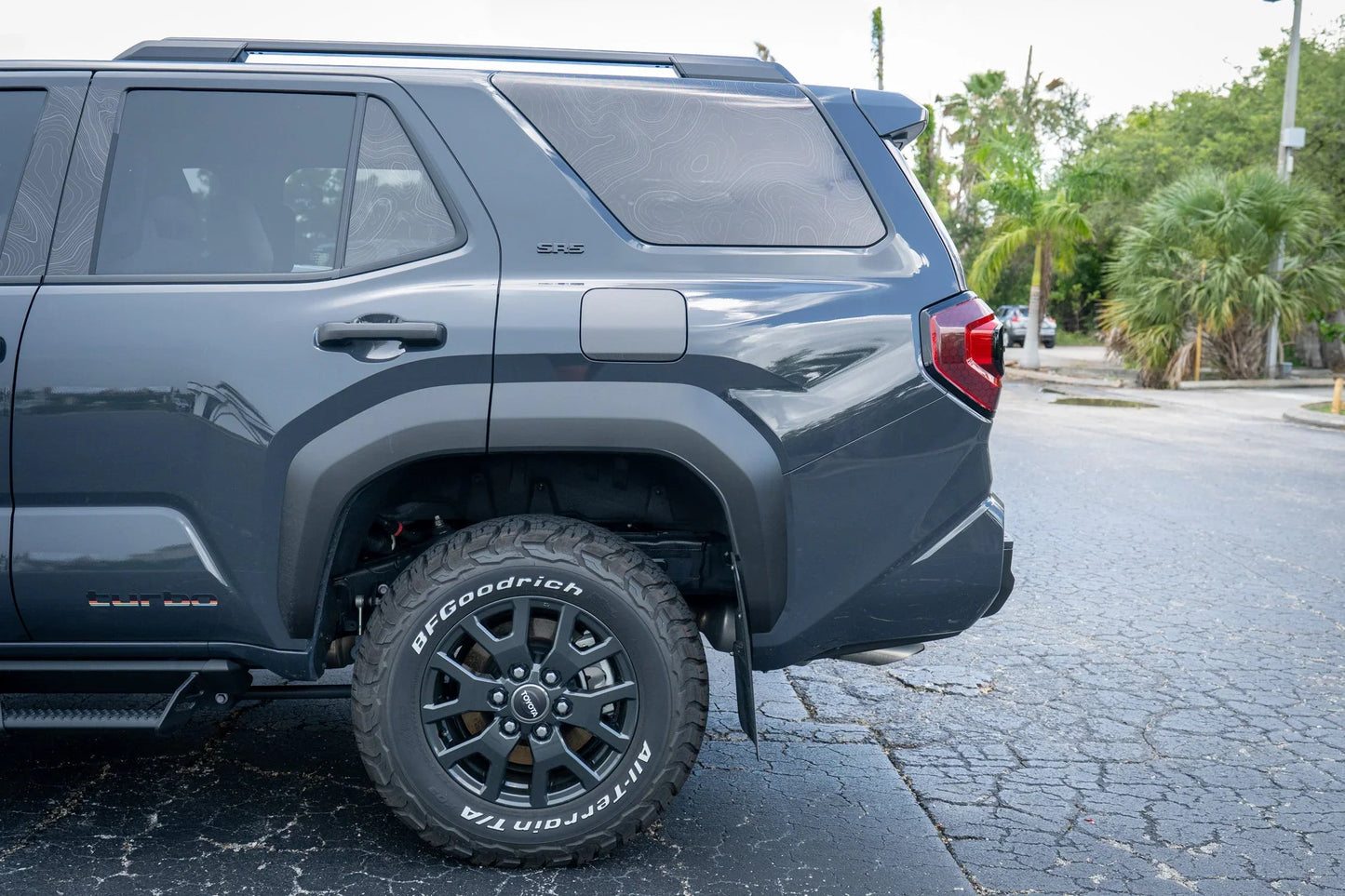 Topographic Rear Window Map Overlays V3 (Perforated) - 2025+ 4Runner