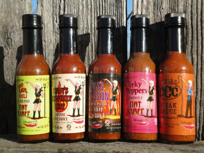 ANTHONY'S PACK...CIN CHILI'S FIRST 5 HOT SAUCES.