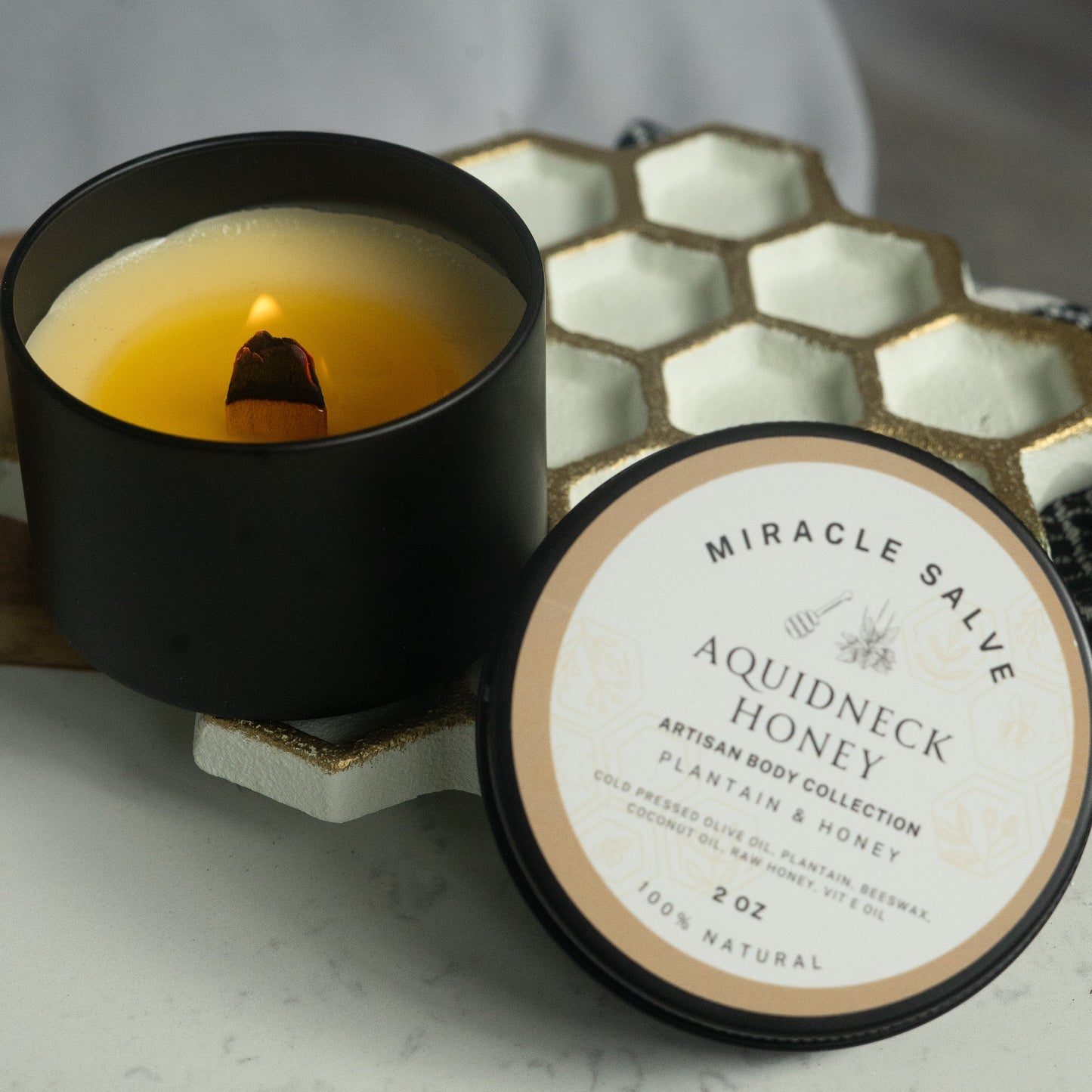 Honey & Vanilla Beeswax Candle