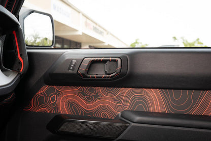 Topo Interior Door Handle Overlays - 2021+ Bronco