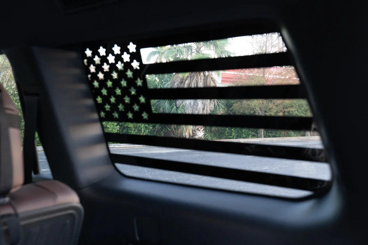 American Flag Rear Window Overlays - 2024+ Land Cruiser