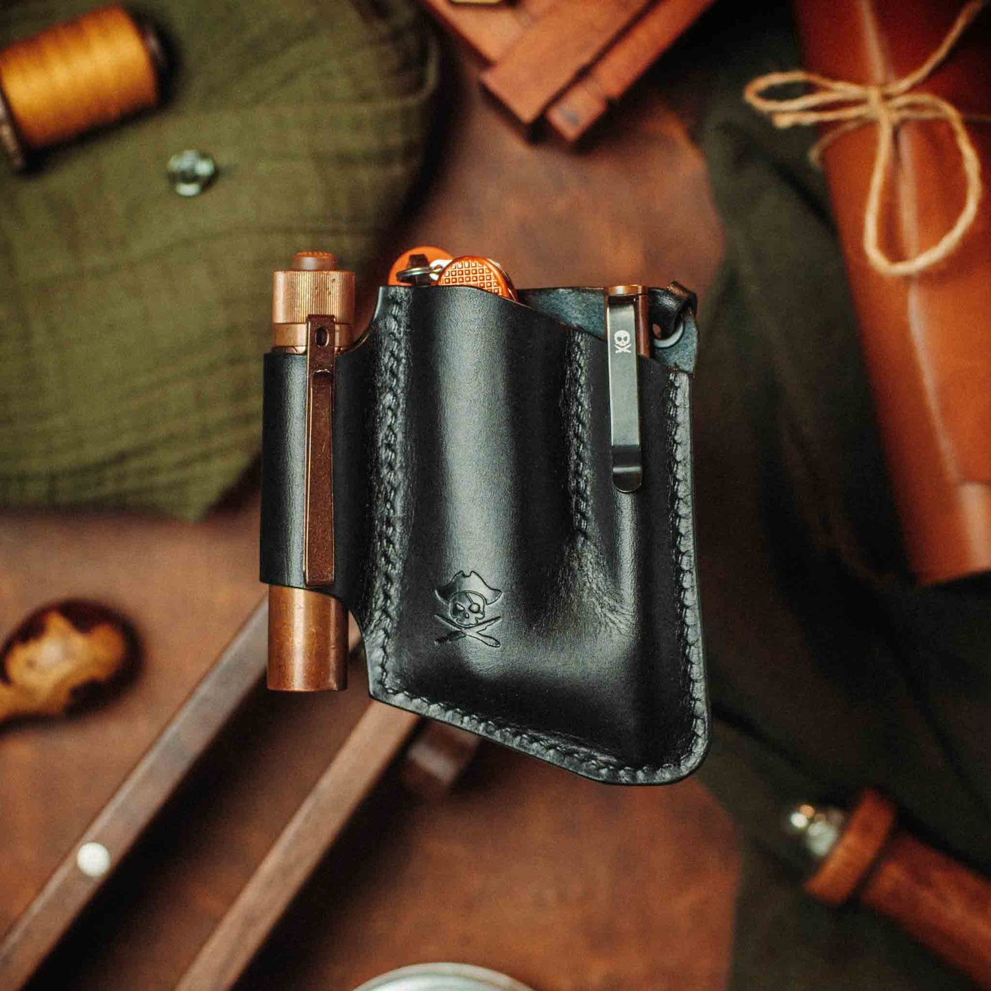 EDC Pocket Organizer - First Mate v3 | Leather Pocket Carrier