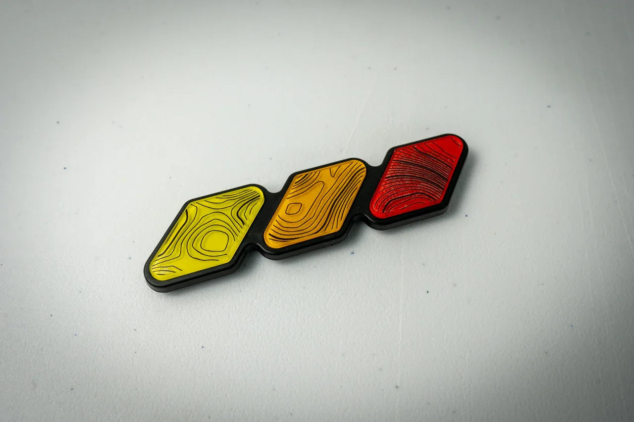 StickerFab Tri Color TRD Style Grille Emblem Version 2- 2024+ Tacoma / 2025+ 4Runner