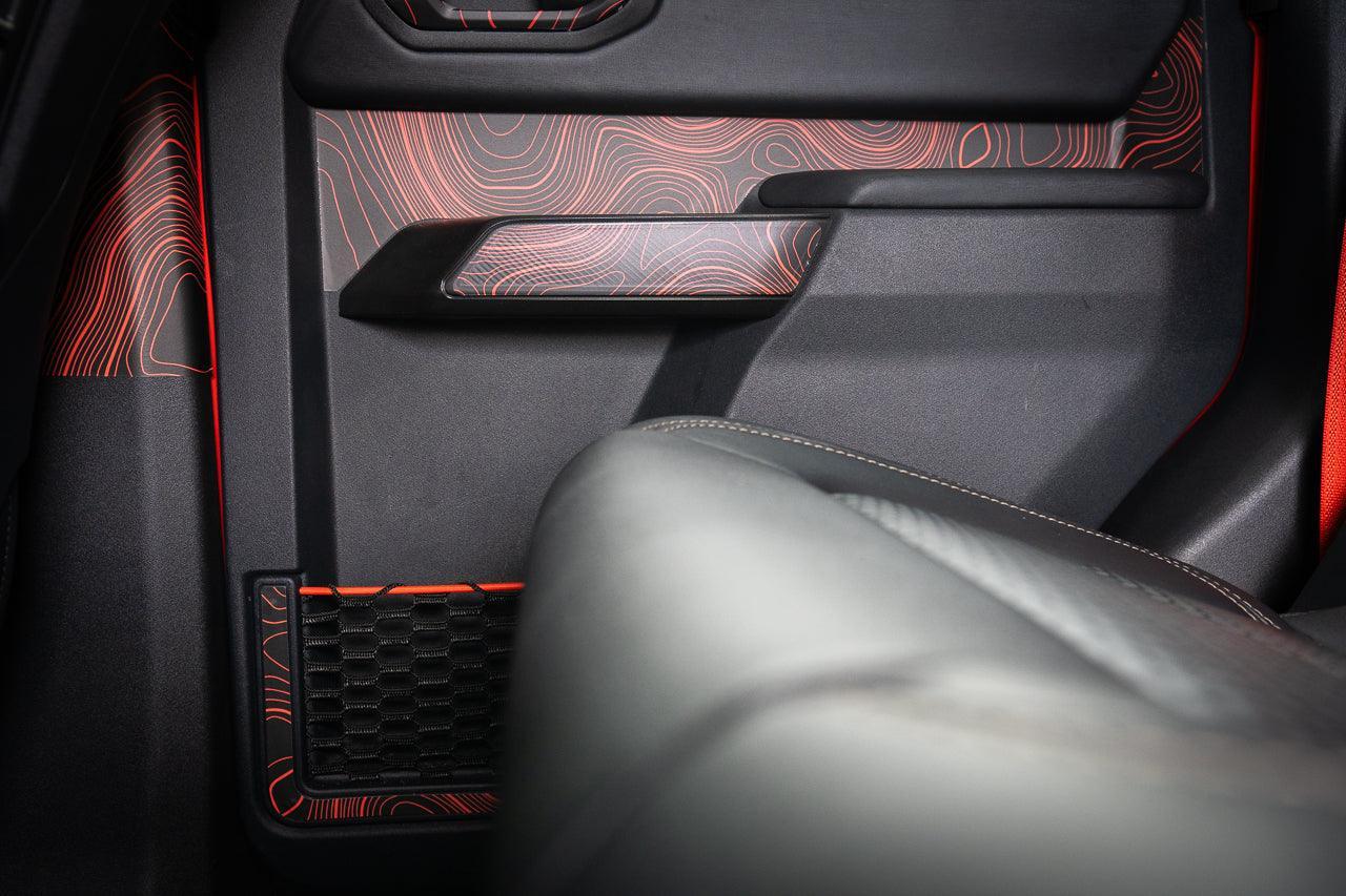 Topo Rear Door Net Trim Overlay Kit (Printed Series) - 2021+ Bronco