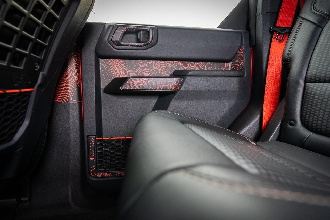 Topo Rear Door Net Trim Overlay Kit (Printed Series) - 2021+ Bronco